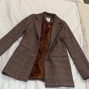 Abercrombie structured plaid blazer never worn